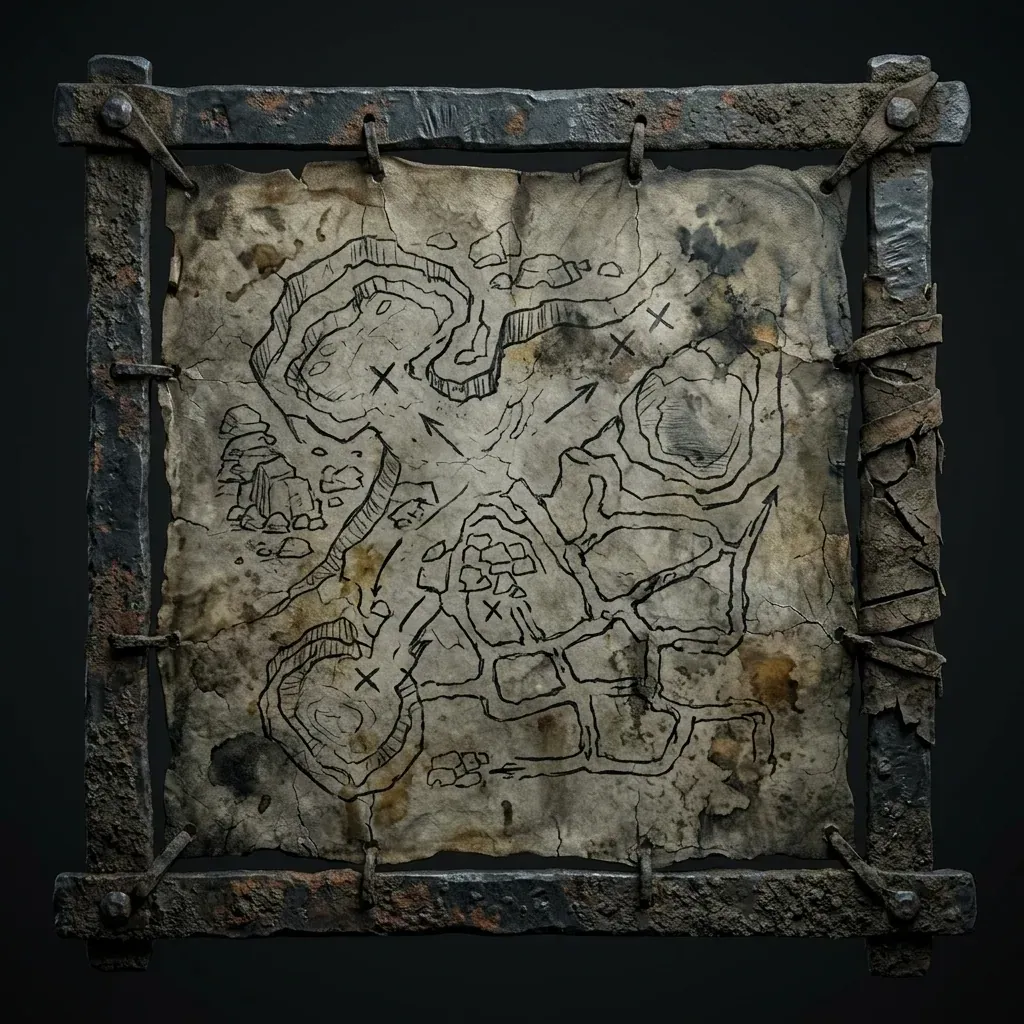 A rough map of the quarry